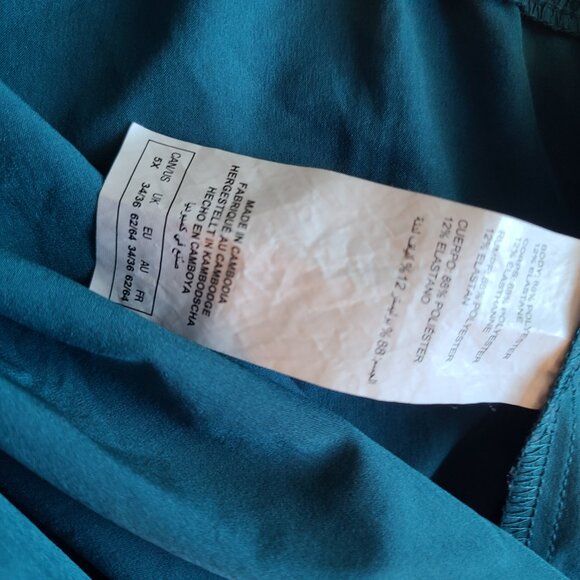 Teal Activezone Shorts 5X - Picture 3 of 4
